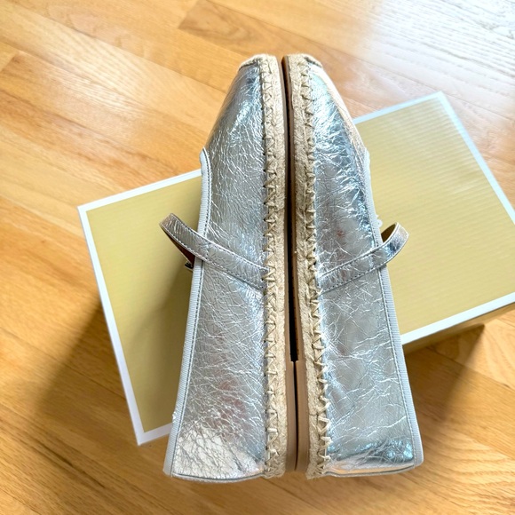 Michael Kors Espadrille, “Lynn Ballet Espadrille”, Silver, Size 9, New in Box! - Picture 6 of 7